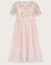 Avalyn Flutter Sleeve Dress, Pink (PINK), large