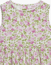 Trotters Rose Print Dress, Pink (PALE PINK), large