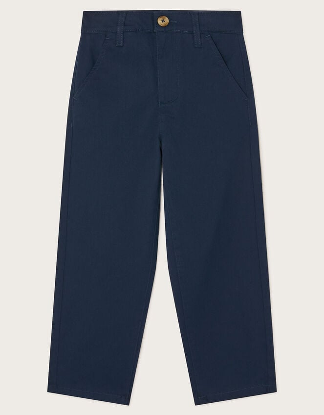 Straight Chino Pants, Blue (NAVY), large