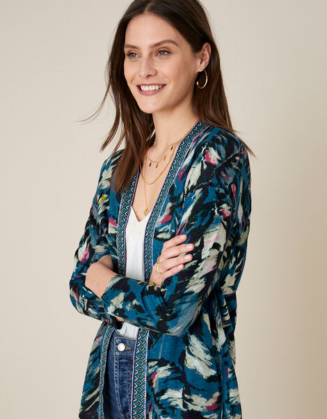 Peta Palm Print Cover-Up Teal, Teal (TEAL), large