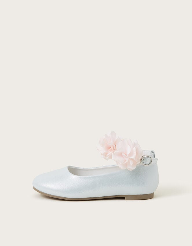 Corsage Strap Ballet Flats, Green (SAGE), large