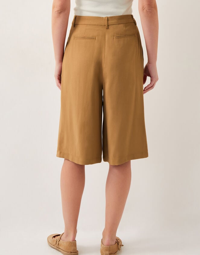 Nina Tailored Longline Shorts, Brown (TOBACCO), large