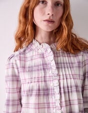 East Mina Check Cotton Shirt, Multi (MULTI), large