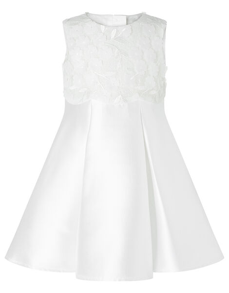 Baby Anika Floral Bodice Dress, Ivory (IVORY), large