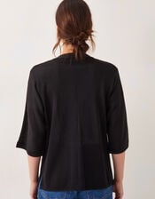 Beth Single Button Cardigan, Black (BLACK), large