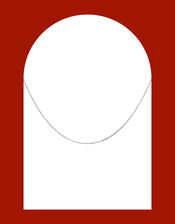 Anna and Nina Sterling Silver Plain Medium Necklace, , large