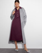 Jade Jersey Shirt Dress, Red (RED), large