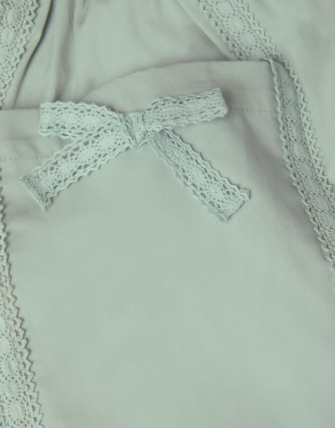 Lace Trim Barrel Pants, Green (GREEN), large