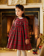 Trotters Charlotte Smocked Dress, Red (RED), large