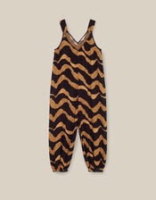 Zahara Sleeveless Print Jumpsuit, Black (BLACK), large