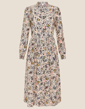 Paisley Print Lace Trim Dress, Ivory (IVORY), large