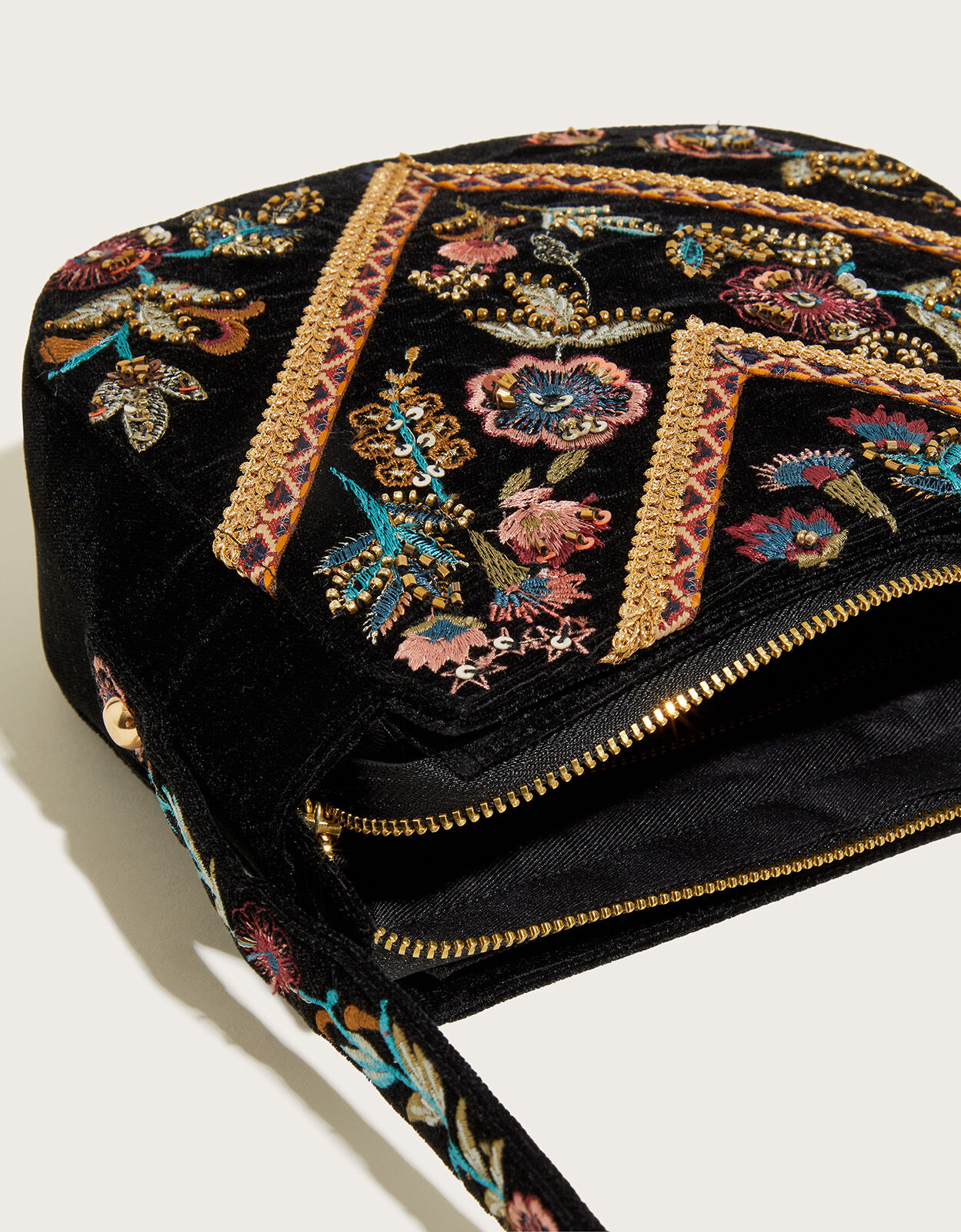 Embroidered cross body bag on sale