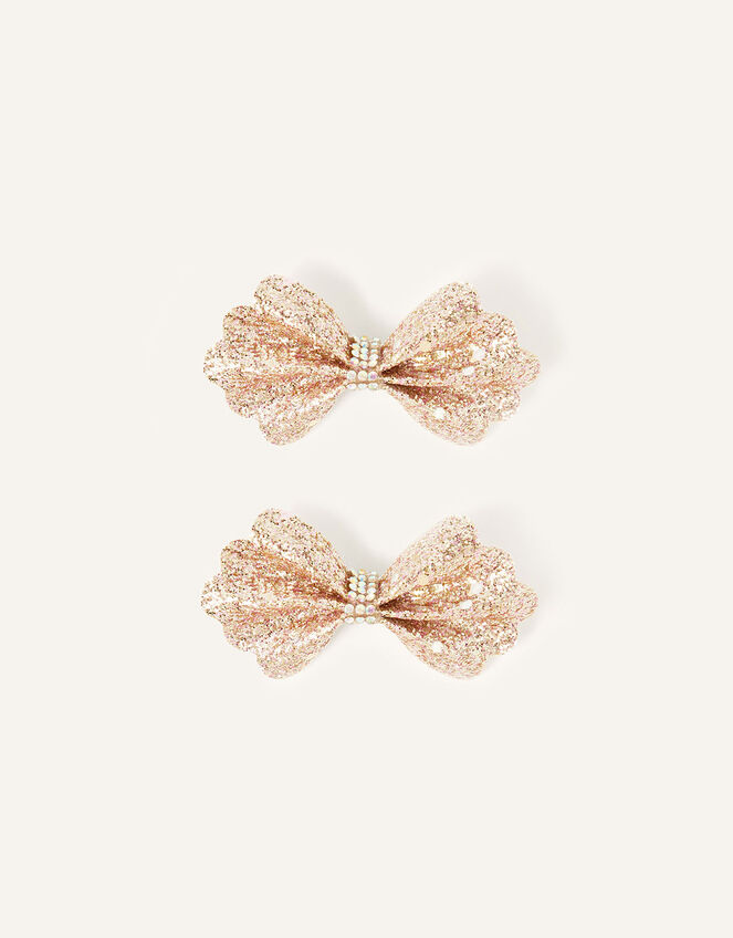 Scallop Glitter Bow Accessory Set , , large