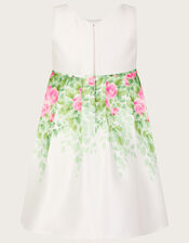 Baby Botanical Print Rose Duchess Dress, Ivory (IVORY), large