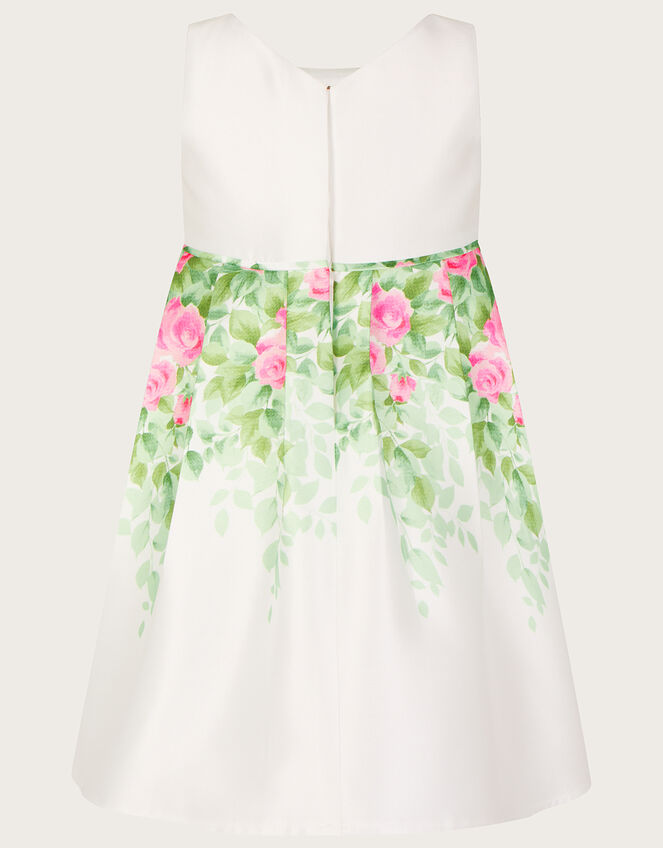 Baby Botanical Print Rose Duchess Dress, Ivory (IVORY), large