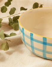 Check Print Ceramic Serving Bowl, , large