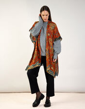 One Hundred Stars Dragon Print Wool Throwover, , large