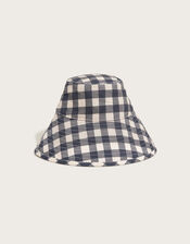 Check Wide Brim Floppy Hat, , large