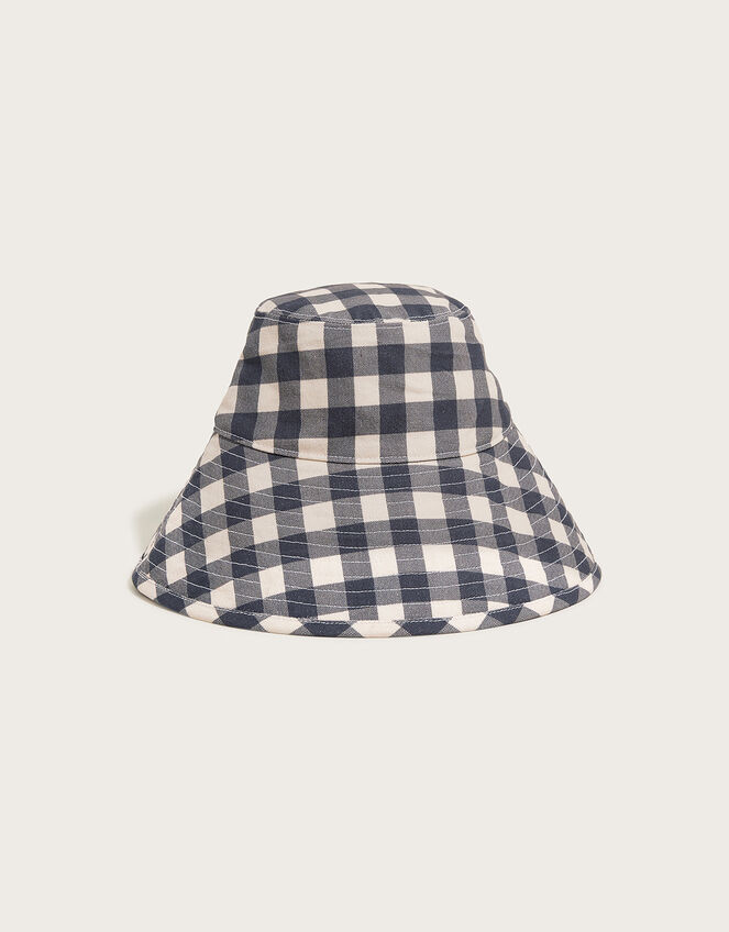 Check Wide Brim Floppy Hat, , large