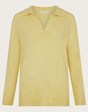 Carla Collar Jumper, Yellow (YELLOW), large