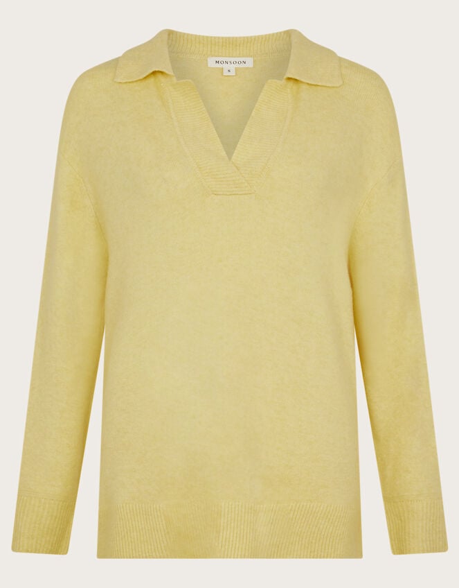 Carla Collar Jumper, Yellow (YELLOW), large