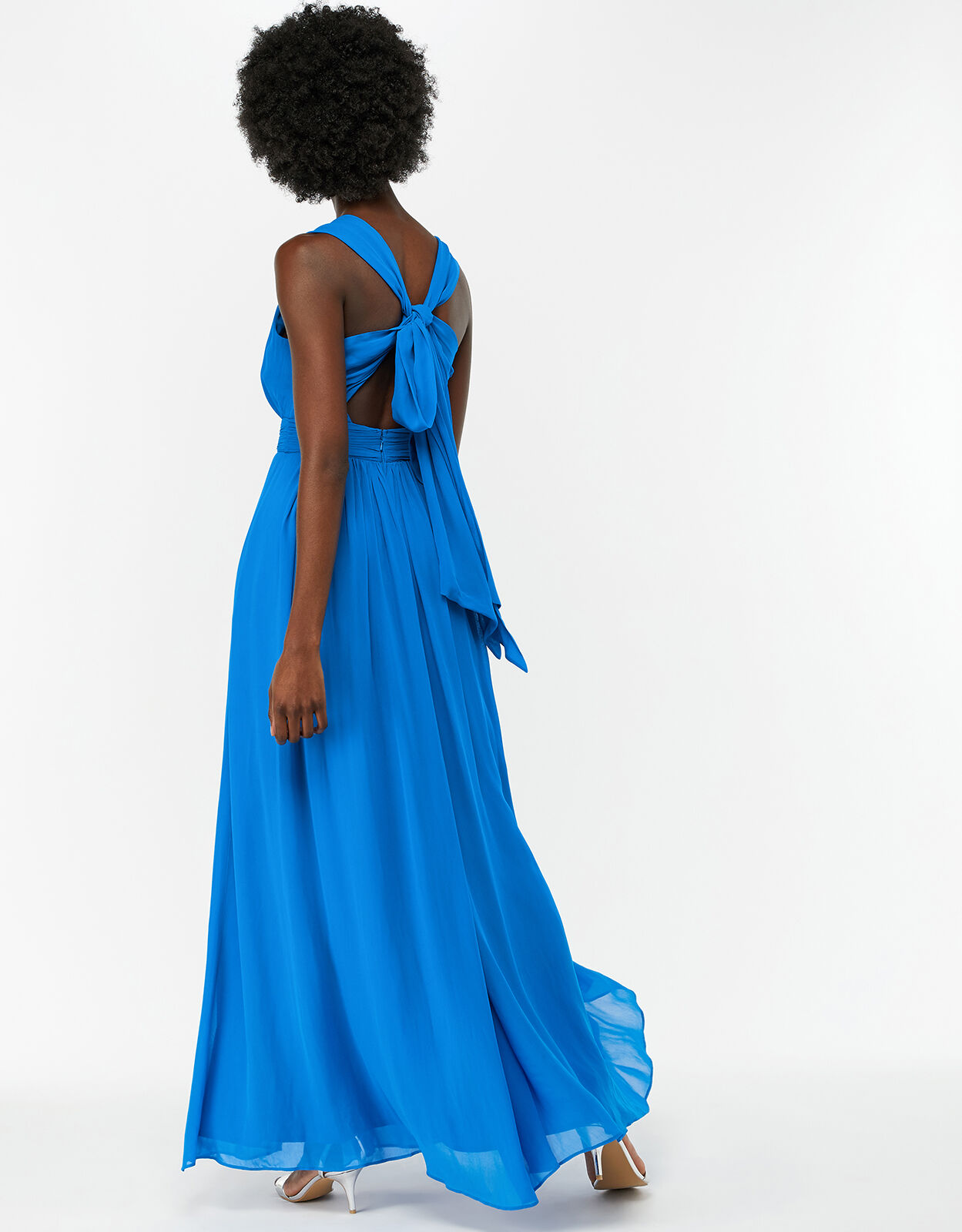 Sinead Bow Back Maxi Dress Blue