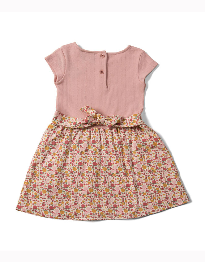 Little Green Radicals Ladybird Pointelle Twirler Dress, Pink (PINK), large