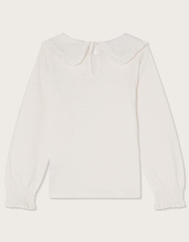 Jersey Collar Shirt, Ivory (IVORY), large