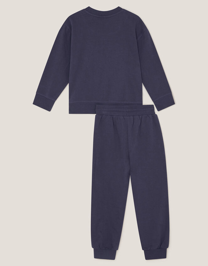 Back To Nature Sweatshirt and Joggers Set, Blue (BLUE), large