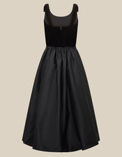 Ohio A-Line Velvet Prom Dress, Black (BLACK), large