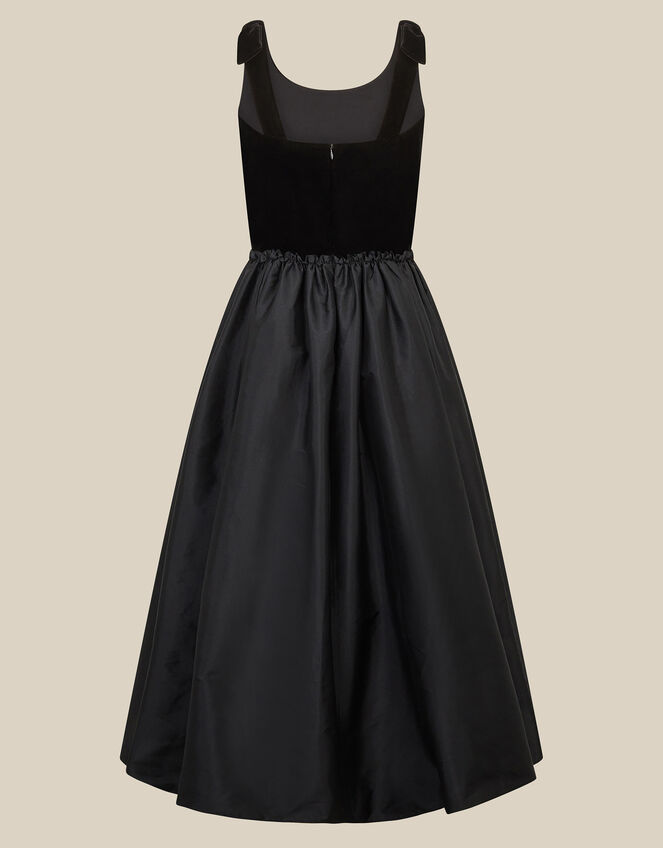 Ohio A-Line Velvet Prom Dress, Black (BLACK), large