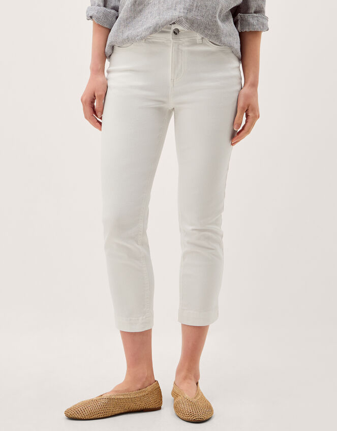 Idabella Slim Cropped Jeans, Natural (ECRU), large