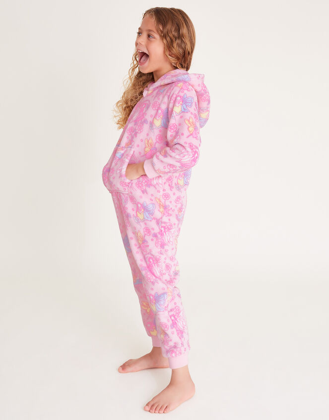 Fairy Print Fleece Onesie, Pink (PINK), large