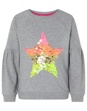 Star Sequin Sweatshirt and Legging Set, Grey (GREY), large