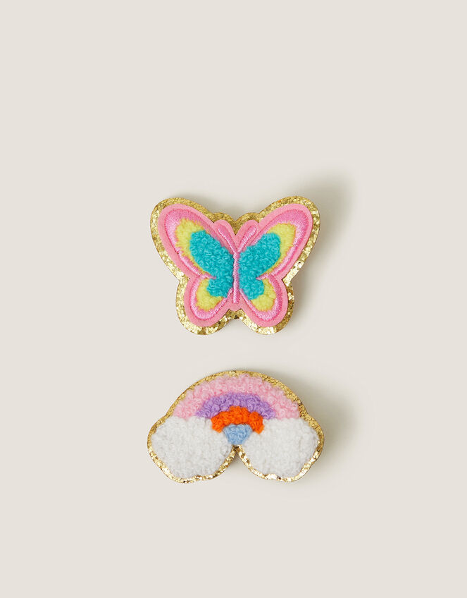 2-Pack Borg Rainbow Butterfly Hair Clips, , large
