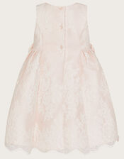 Baby Lola Bow Lace Dress, Pink (PINK), large