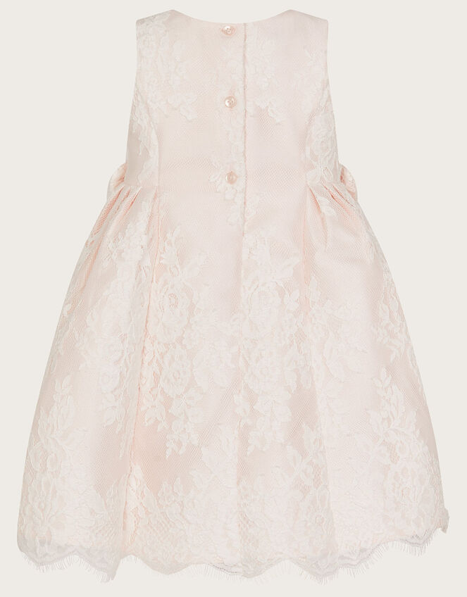 Baby Lola Bow Lace Dress, Pink (PINK), large