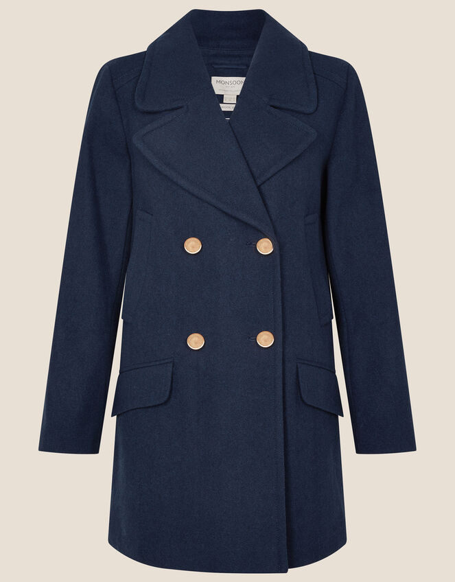 Annabelle Pea Coat, Blue (NAVY), large