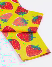 Frugi Libby Strawberry Printed Leggings, Yellow (YELLOW), large