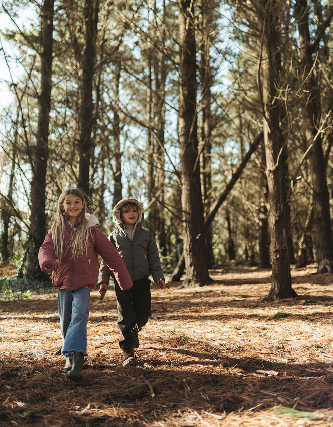 Töastie Reversible Teddy Fleece Puffer Jacket, Pink (PINK), large