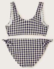 Gingham Bikini Set, Black (BLACK), large