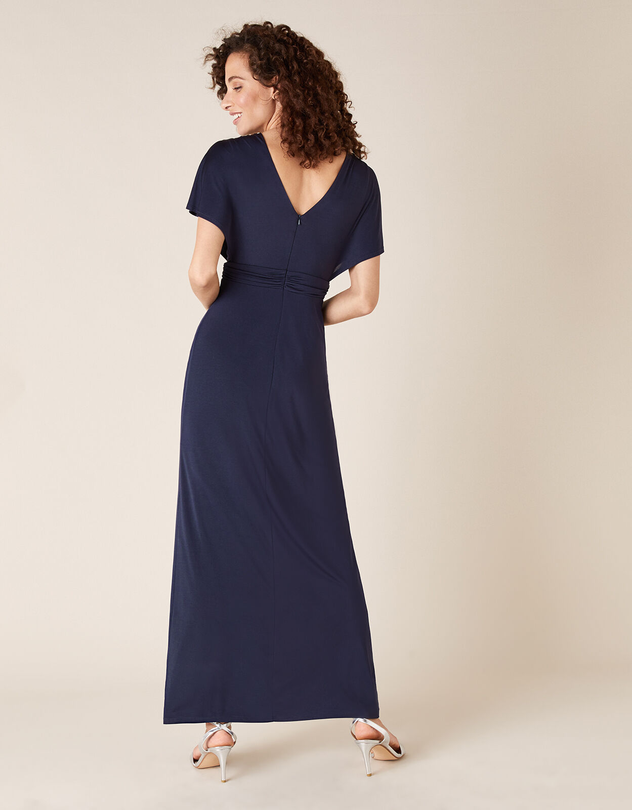 Monsoon navy shop maxi dress