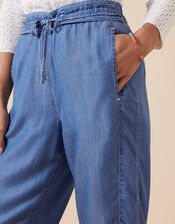 Cropped Trousers in LENZING™ TENCEL™ Denim, Blue (DENIM BLUE), large