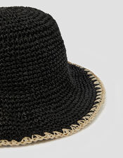 Cora Woven Bucket Hat, , large