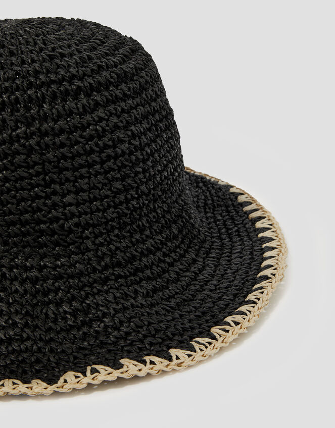 Cora Woven Bucket Hat, , large