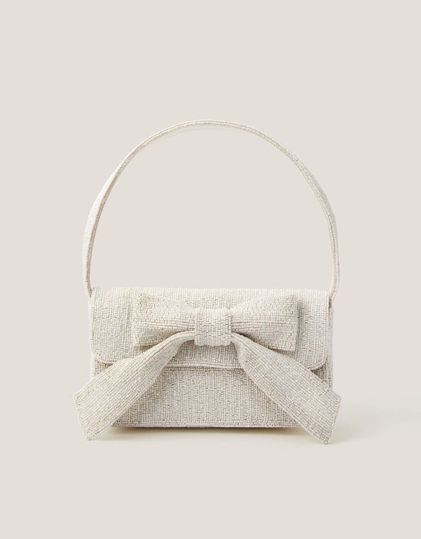 Ayla Beaded Bow Bag, , large