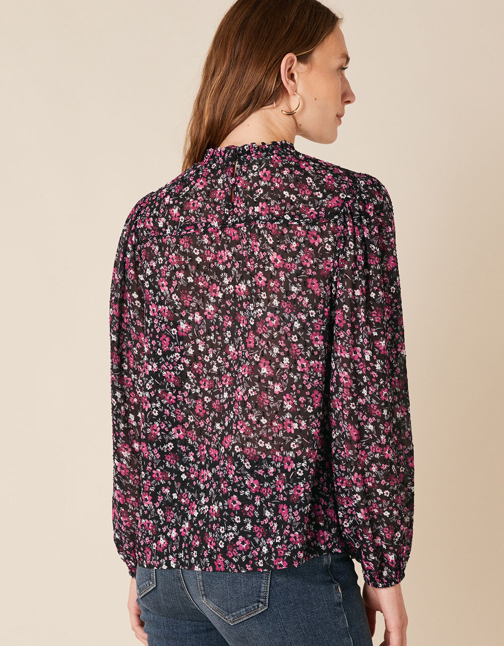 black ditsy floral