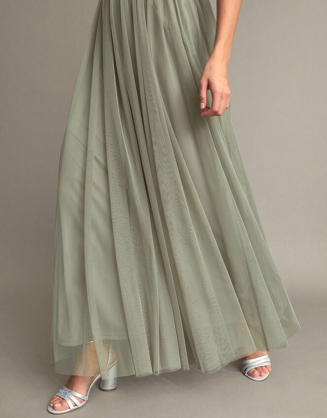Autumn Embellished Maxi Dress, Green (GREEN), large