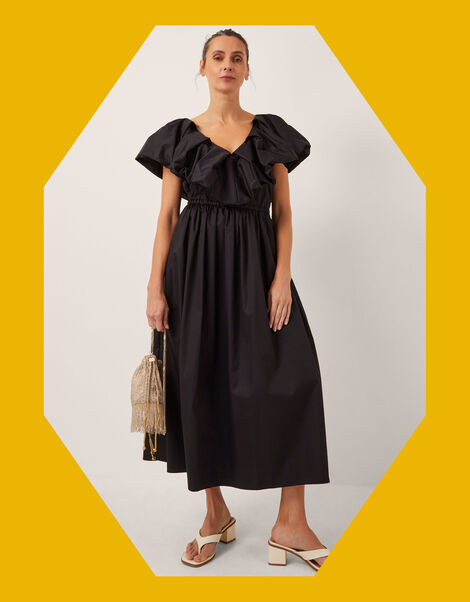 Devotion Twins Deos Frill Maxi Dress, Black (BLACK), large