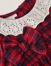 Newborn Tartan Romper & Tights Set, Red (RED), large